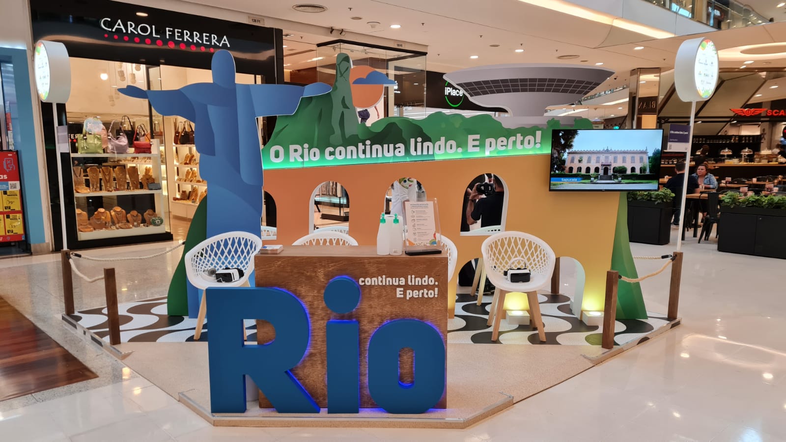 Campanha “O Rio continua lindo. E perto!”, da Setur-RJ, é apresentada em shoppings com apoio da Embratur